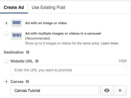 selecionar facebook canvas