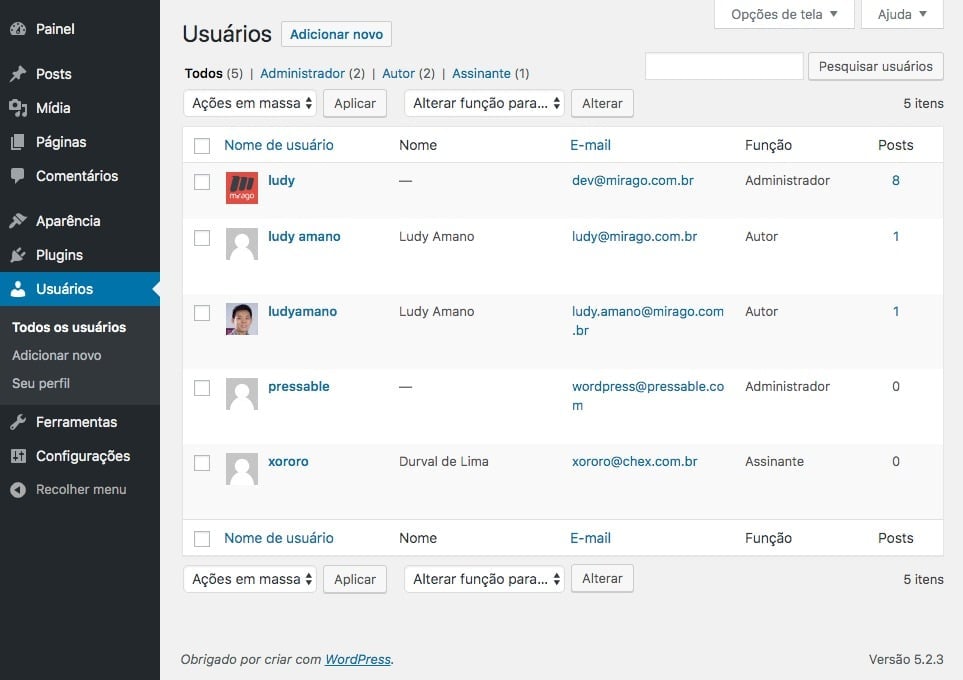 Excluir usuário no WordPress