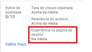 detalhes sobre o índice de qualidade