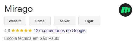 avaliações no google