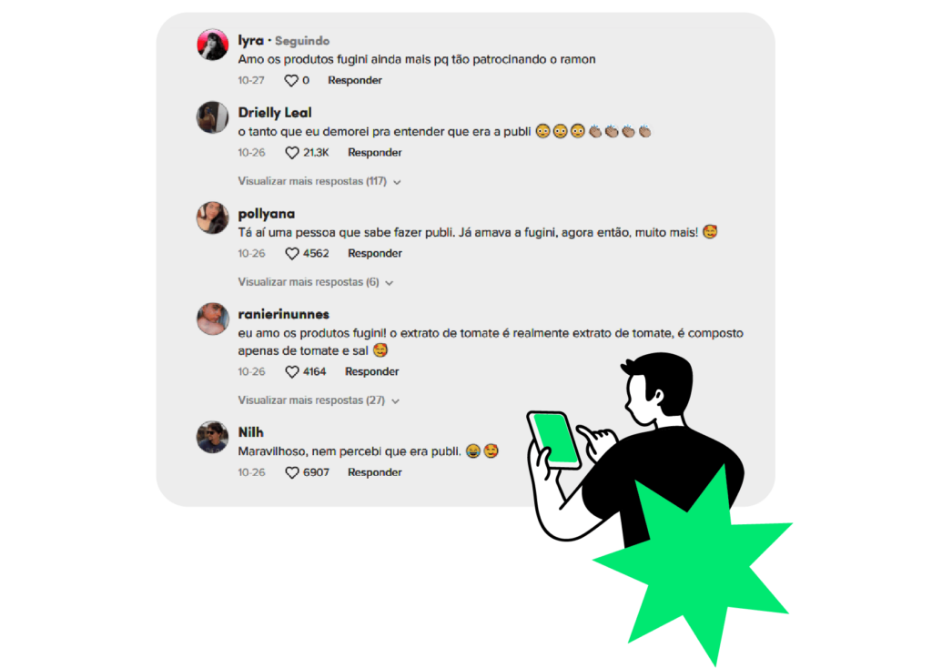 engajamento com campanha de marketing de influência no tiktok