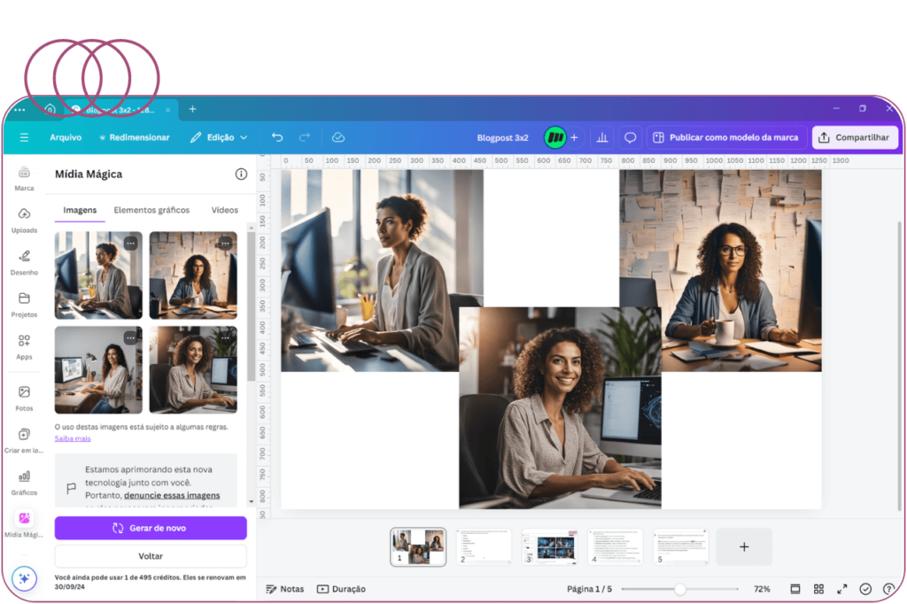 Gerador de imagem do Canva
