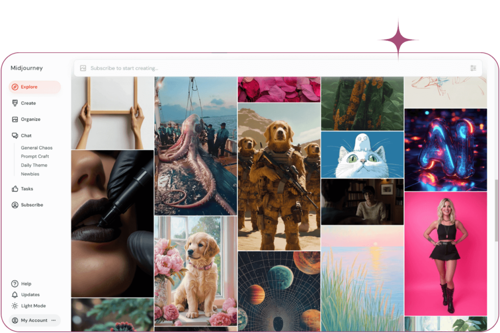 Geração de imagem com MidJourney